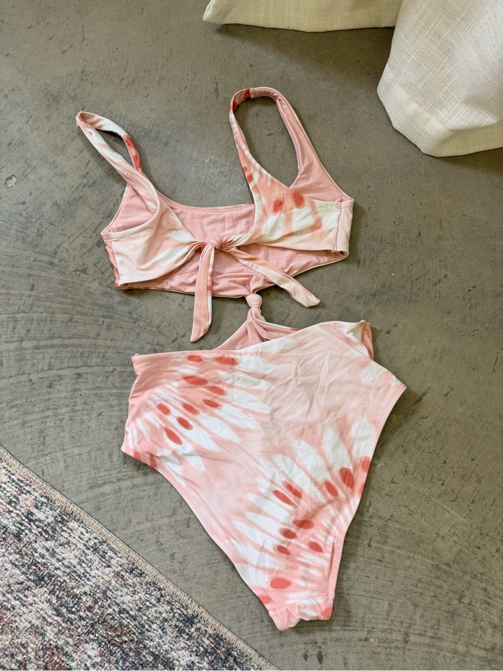 Aerie Tie-Dye One-Piece Swimsuit with Knot Front - Picture 2 of 3